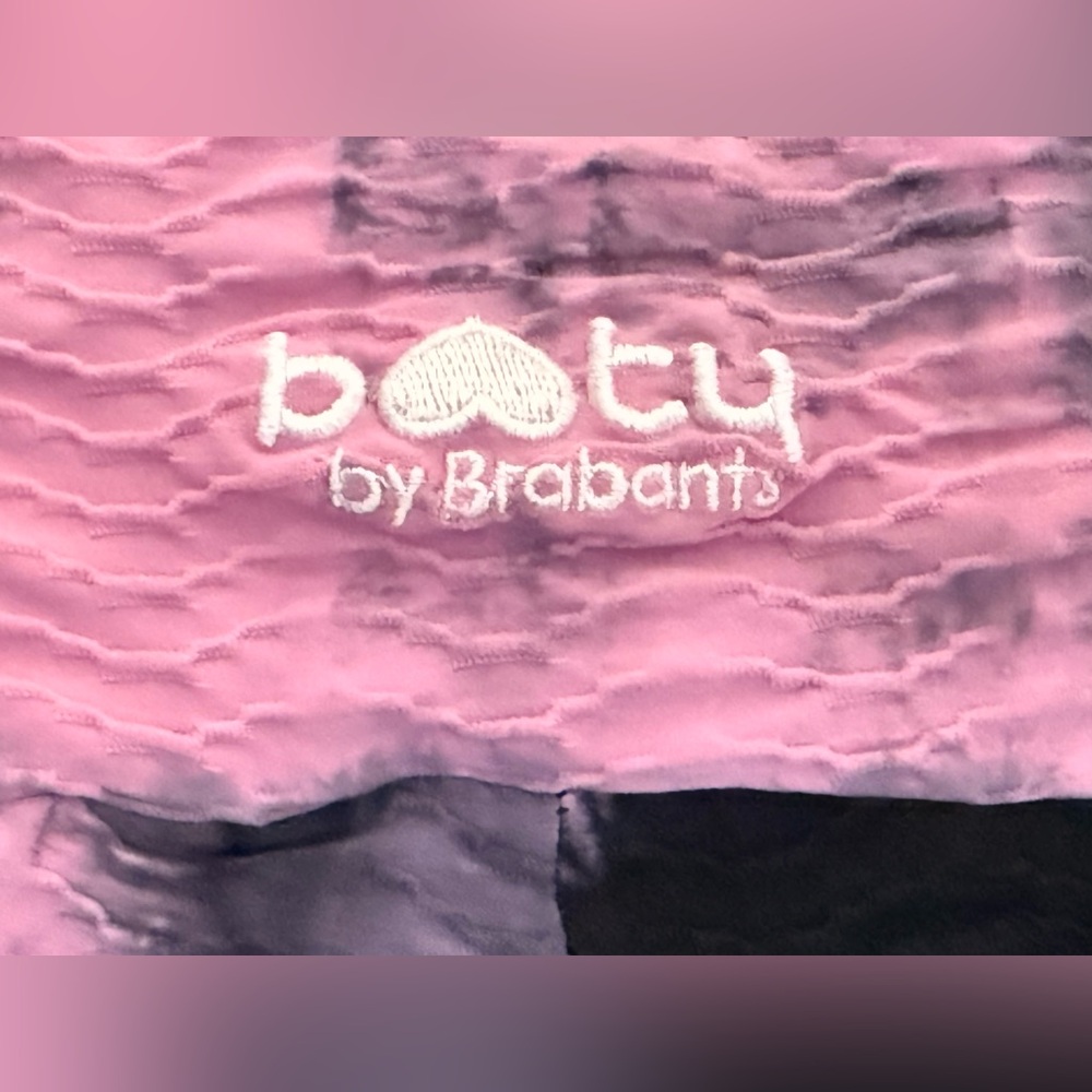 Booty by Brabants Pink Black Tie Dye Textured Leggings EUC S - Picture 3 of 8